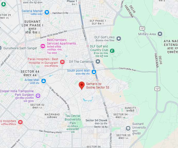 Godrej Samaris location map